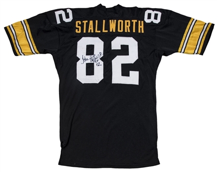 1974 John Stallworth Game Used, Signed & Inscribed Pittsburgh Steelers Home Jersey - Originally Sold By Steelers! (Beckett)
